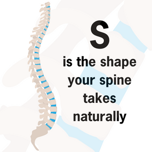 S is the shape your spine takes naturally