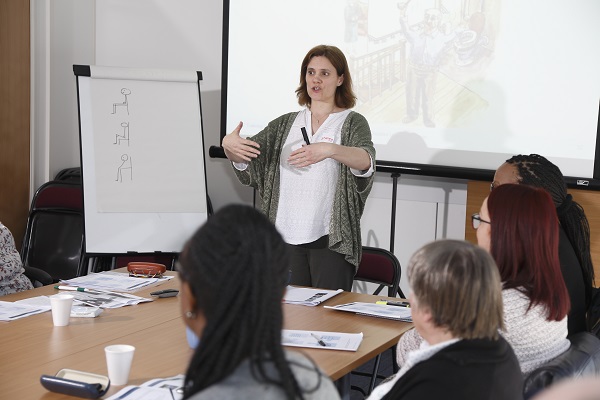 image showing a trainer teaching a classroom