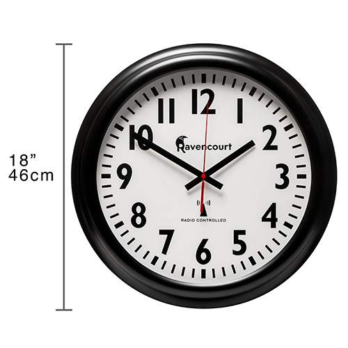 Large Radio Controlled Wall Clock 46cm 1