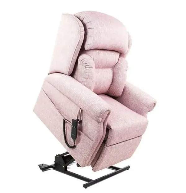 Pink Chester chair in forward position