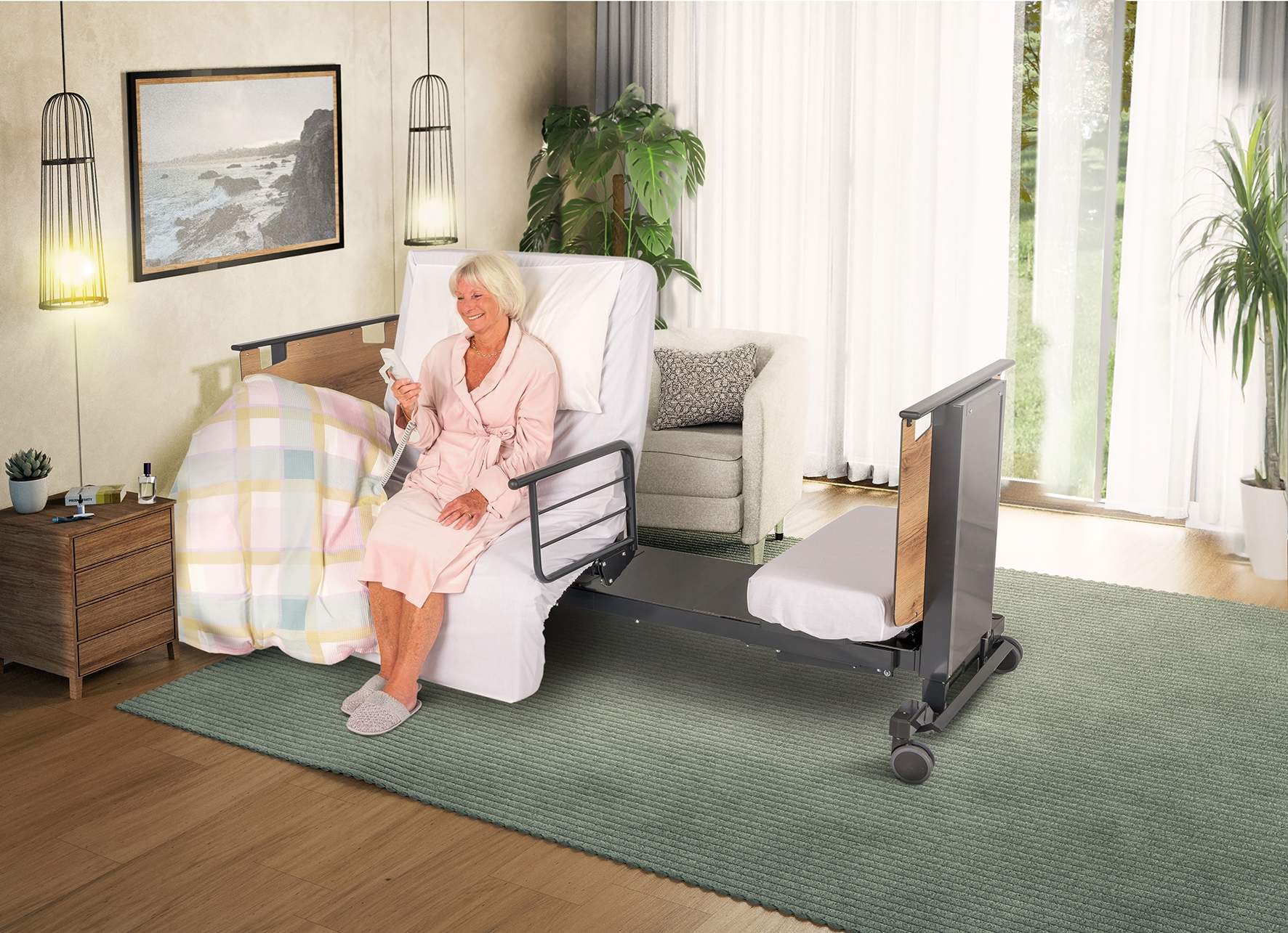 Orbit 235 rotating bedd rising heel section, down