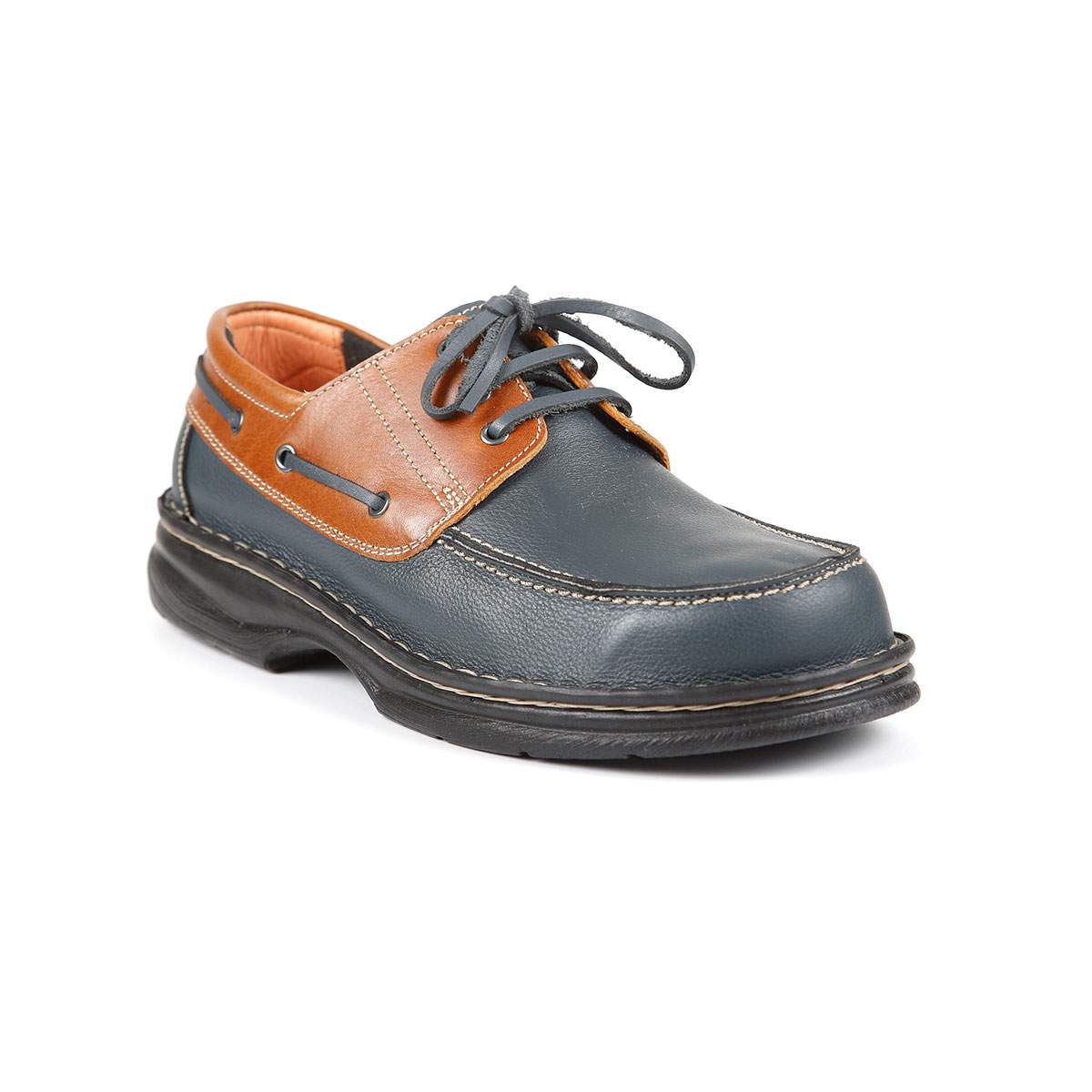 Brown and Navy Percy shoe