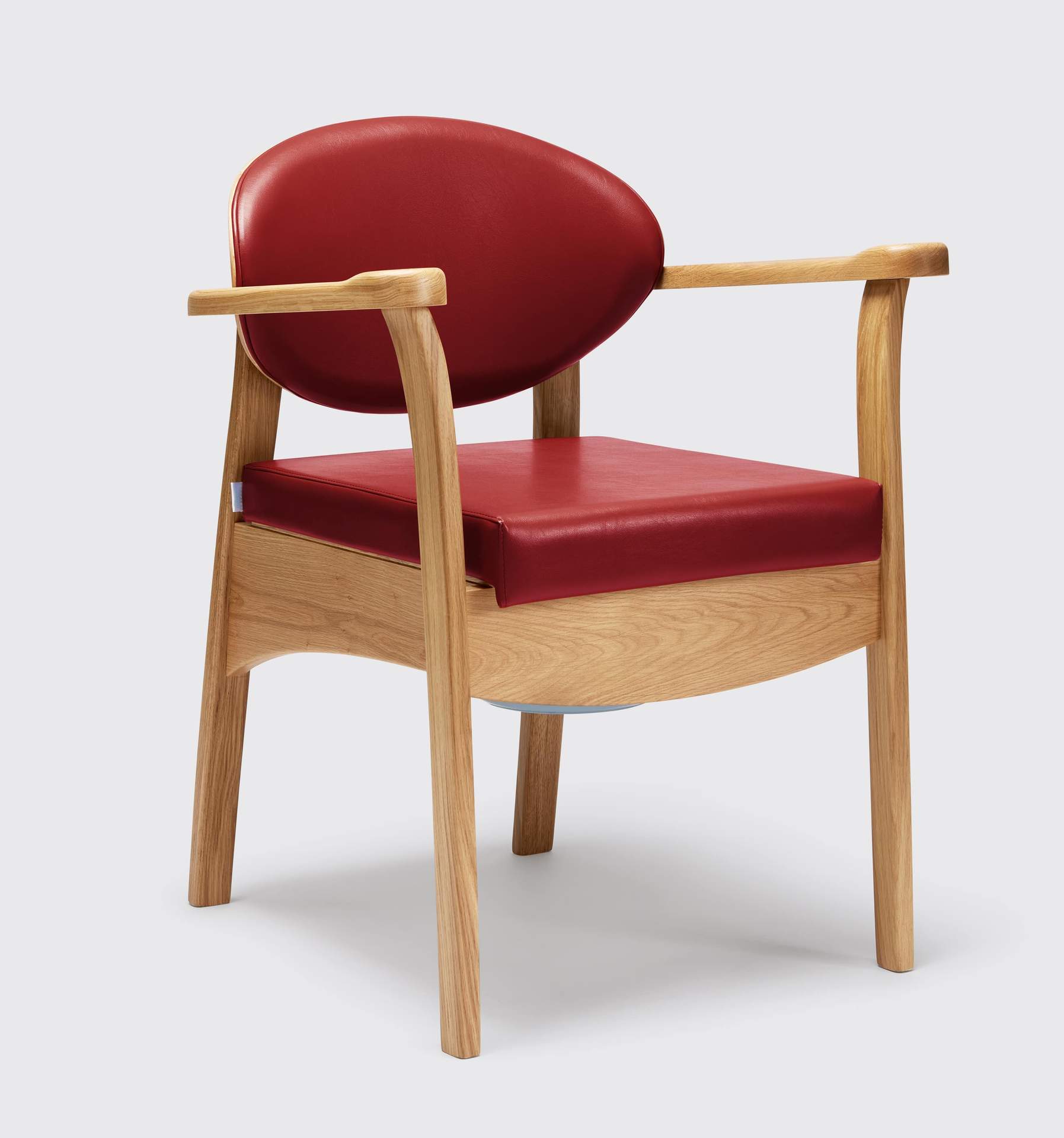 Wooden Commode Chair - Colour 'Delta Red'