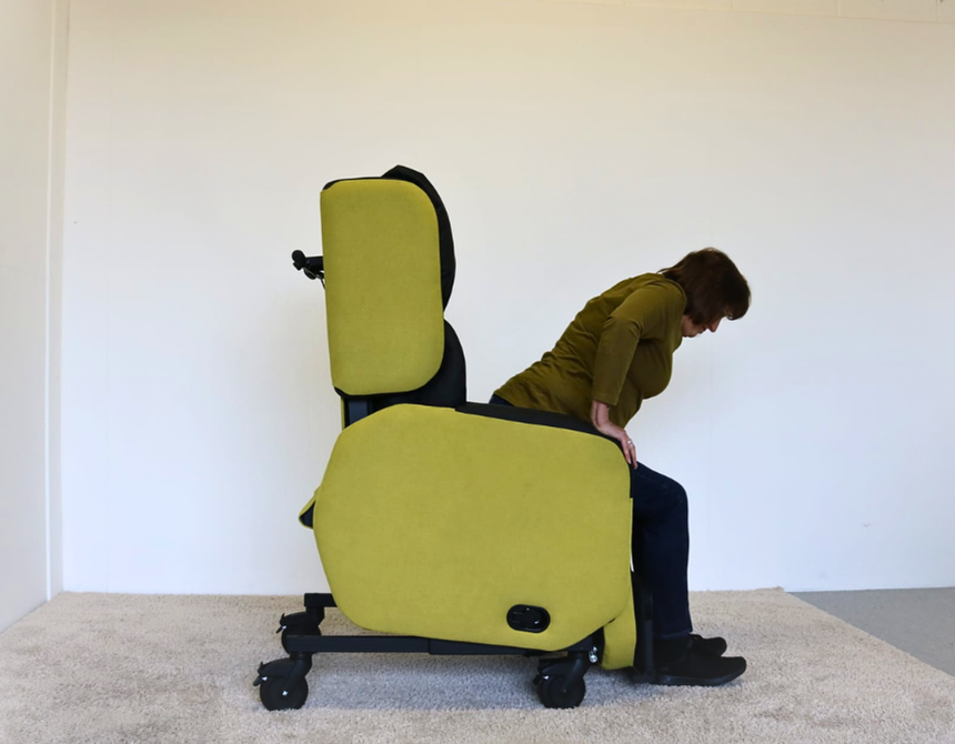 astro siesta care chair in assist to stand position