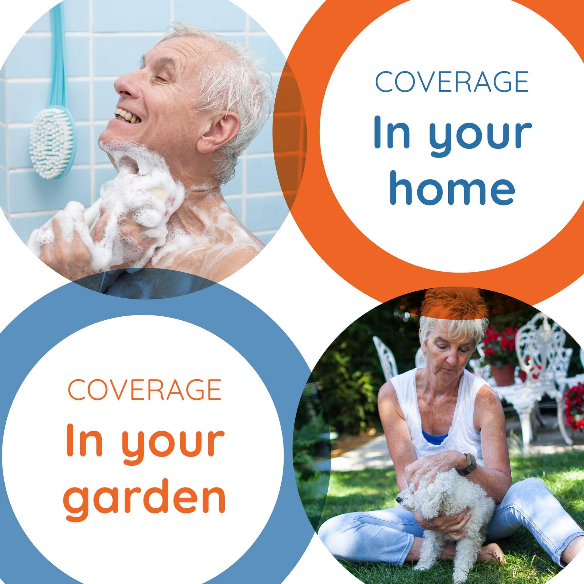 People doing activities with text coverage at home, and in the garden