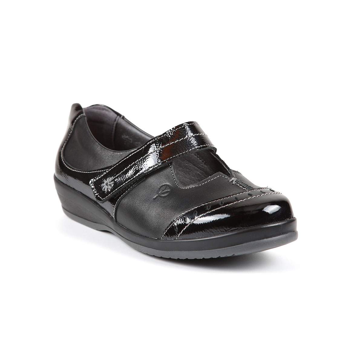 Black patent shiny Filton shoe