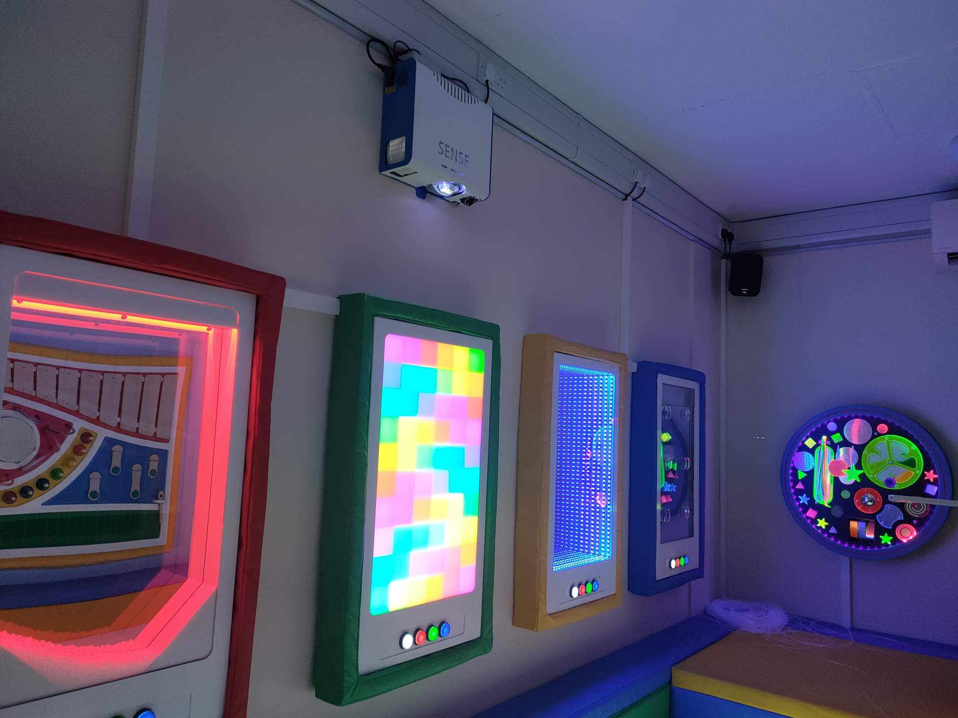 SENse Air Wall mounted Interactive Projection installed into a sensory room