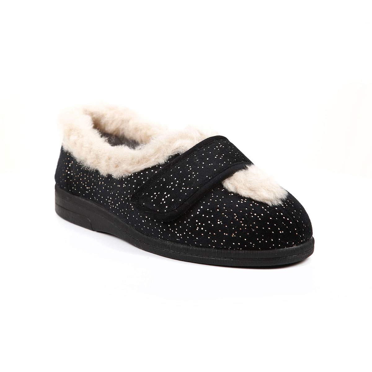 Black sparkly Selina slipper