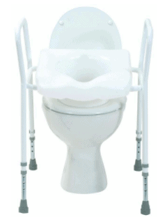 Adjustable Height Toilet Seat Aid