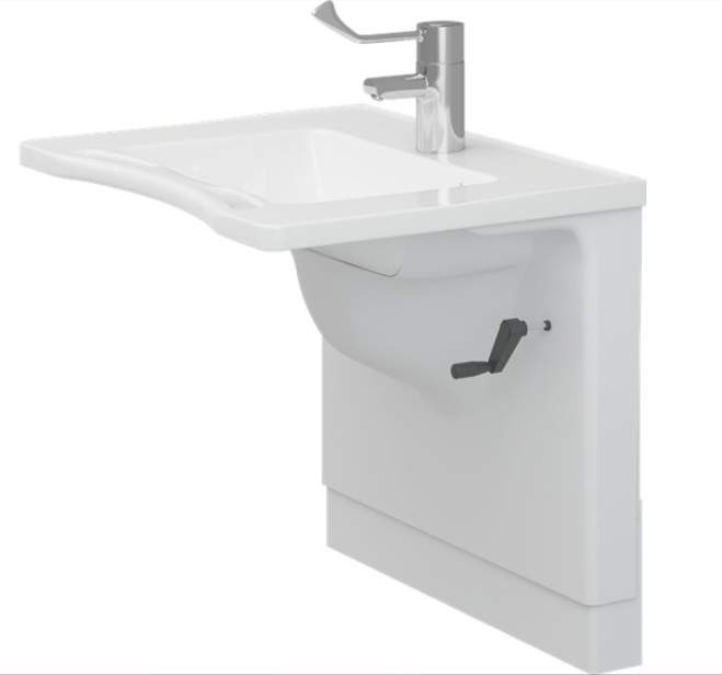 Pressalit MATRIX basin manually height adjustable. 2