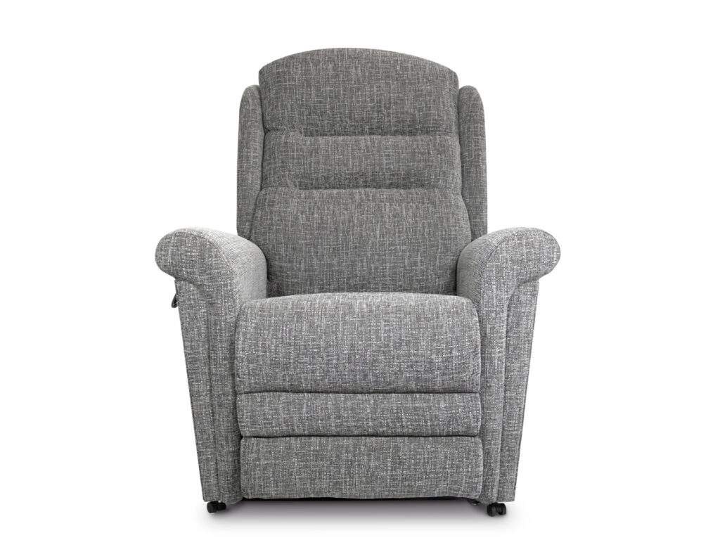 Buxton chair front view  colour grey