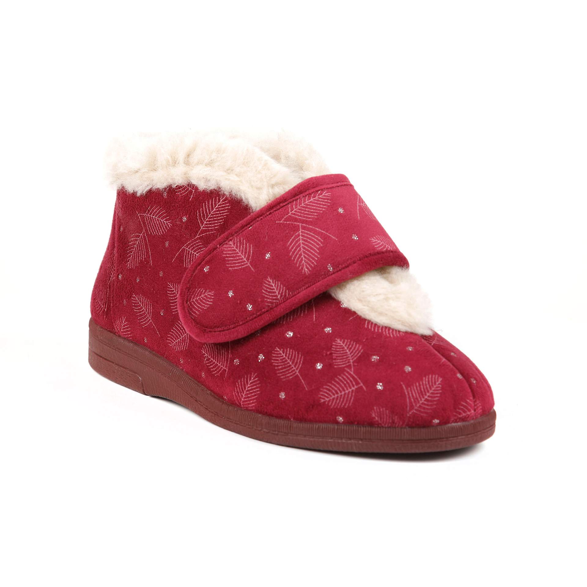 Val Wine Fern Extra Wide Bootie Slipper