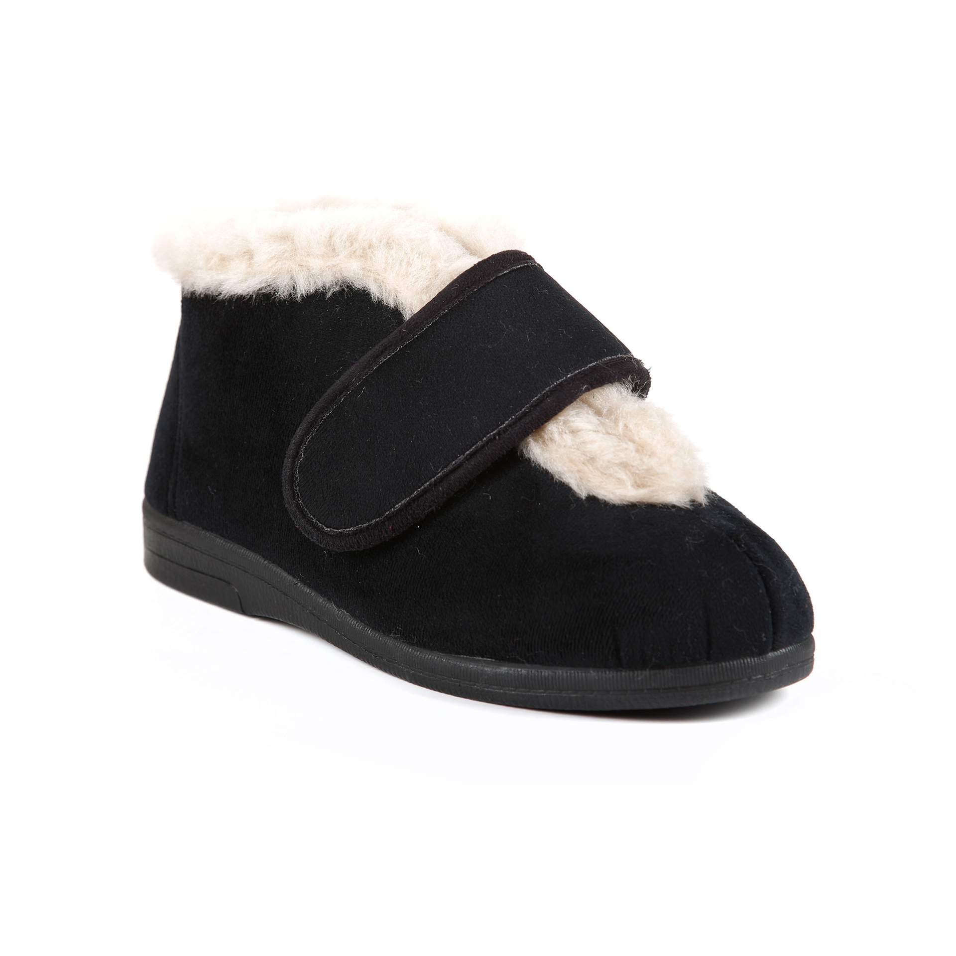 Val Black Extra Wide Bootie Slipper