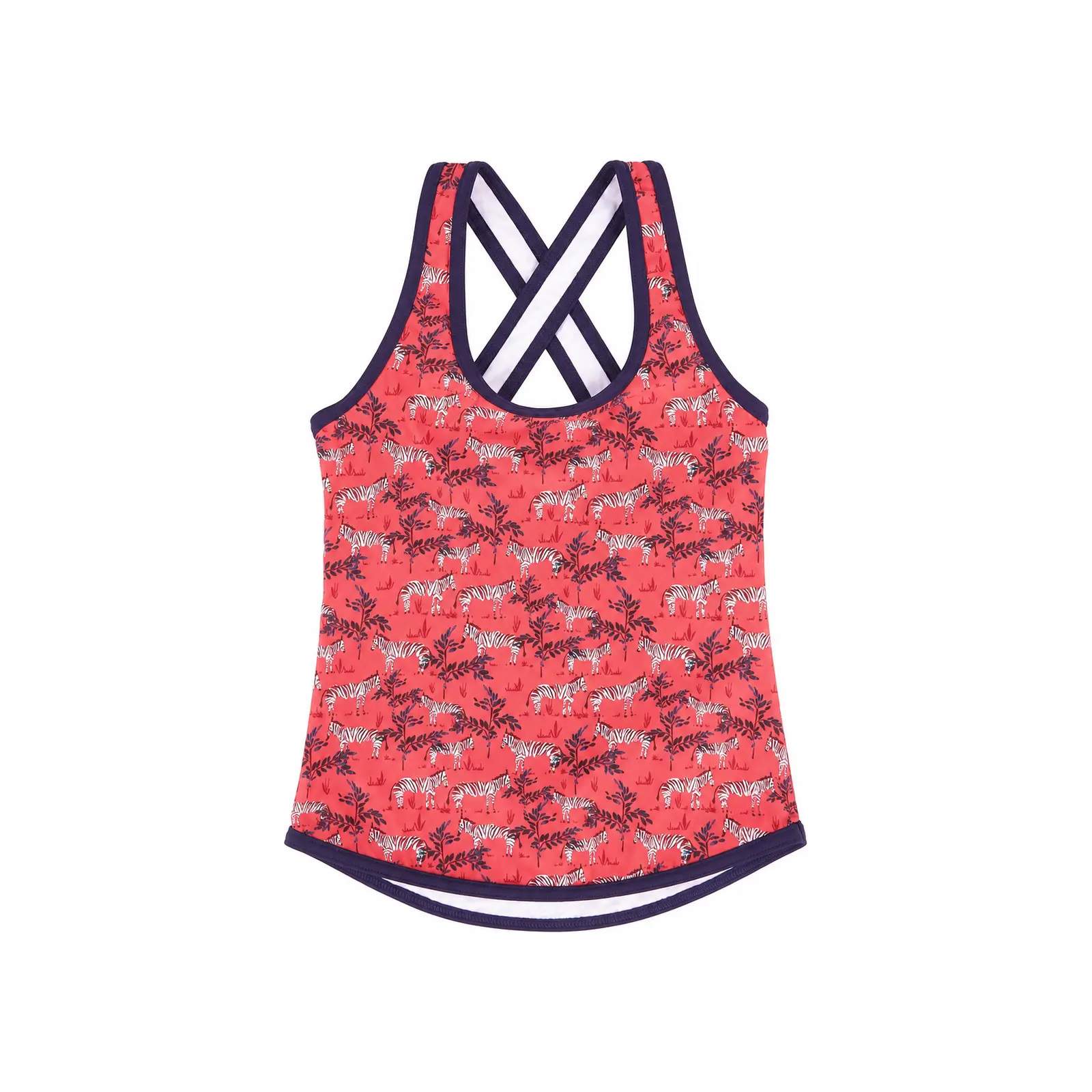Kes-Vir Girl's Zebra Incontinence Tankini with Shorts 4