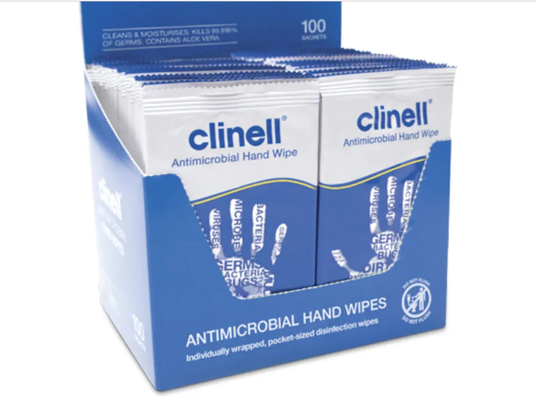Clinell Antibacterial Hand Wipes 1