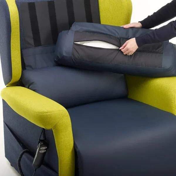 Multi Bari express chair with back cushion being removed