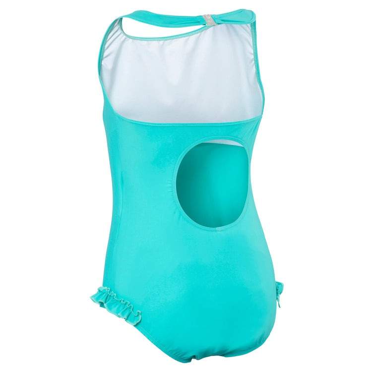 Kes-Vir Girls’ Adaptive Halterneck Incontinence Swimsuit with Built-In Waterproof Brief – Tropic Turquoise Eco 2