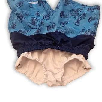 Kes-Vir™ Boys’ Incontinence Swim Shorts with Built-In Waterproof Brief – Jellyfish Navy 4
