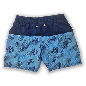 Kes-Vir™ Boys’ Incontinence Swim Shorts with Built-In Waterproof Brief – Jellyfish Navy 5