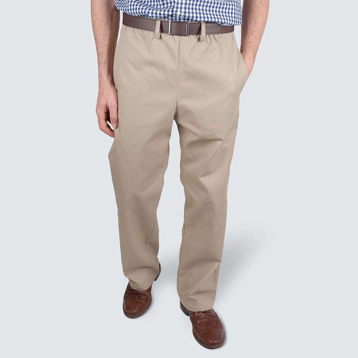 Men’s Elasticated Waist Easy-Care Chinos 2