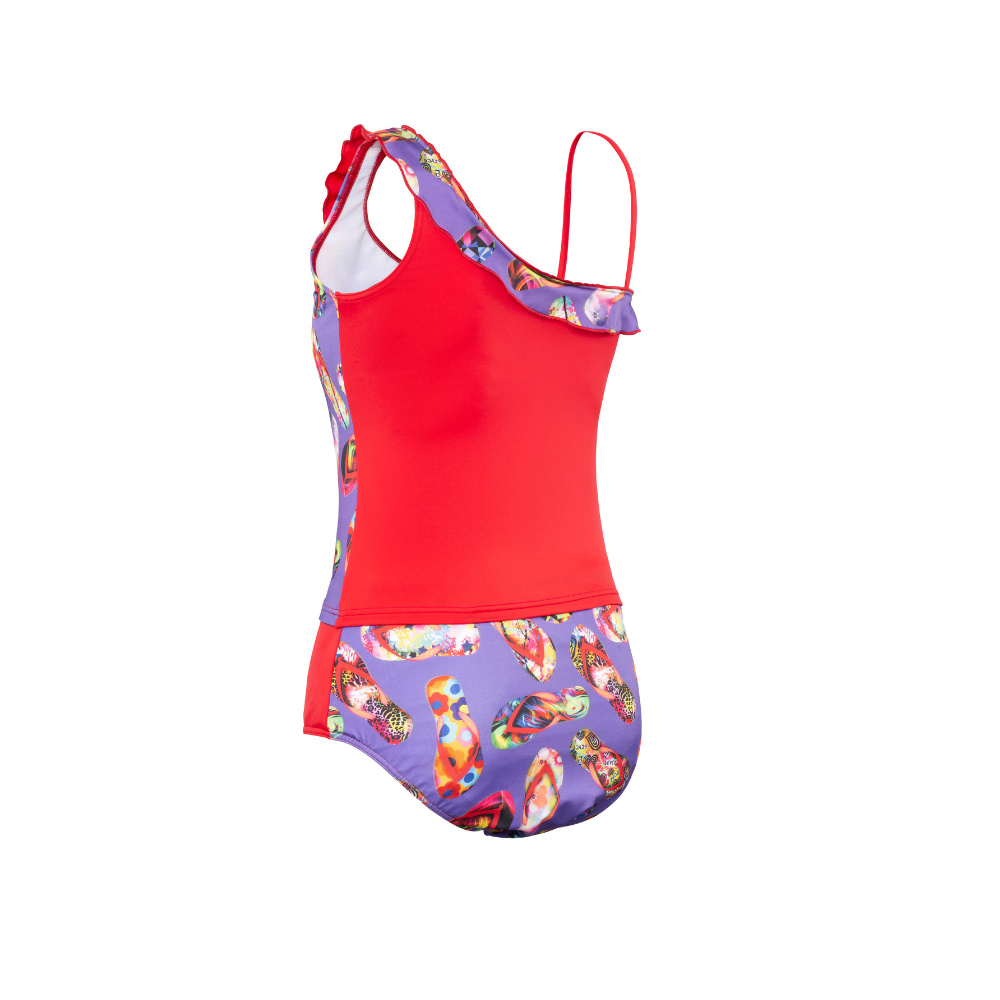 Girls tankini with briefs - back view