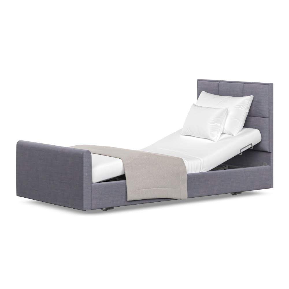 Signature Single Adjustable Upholstered Bed lowered