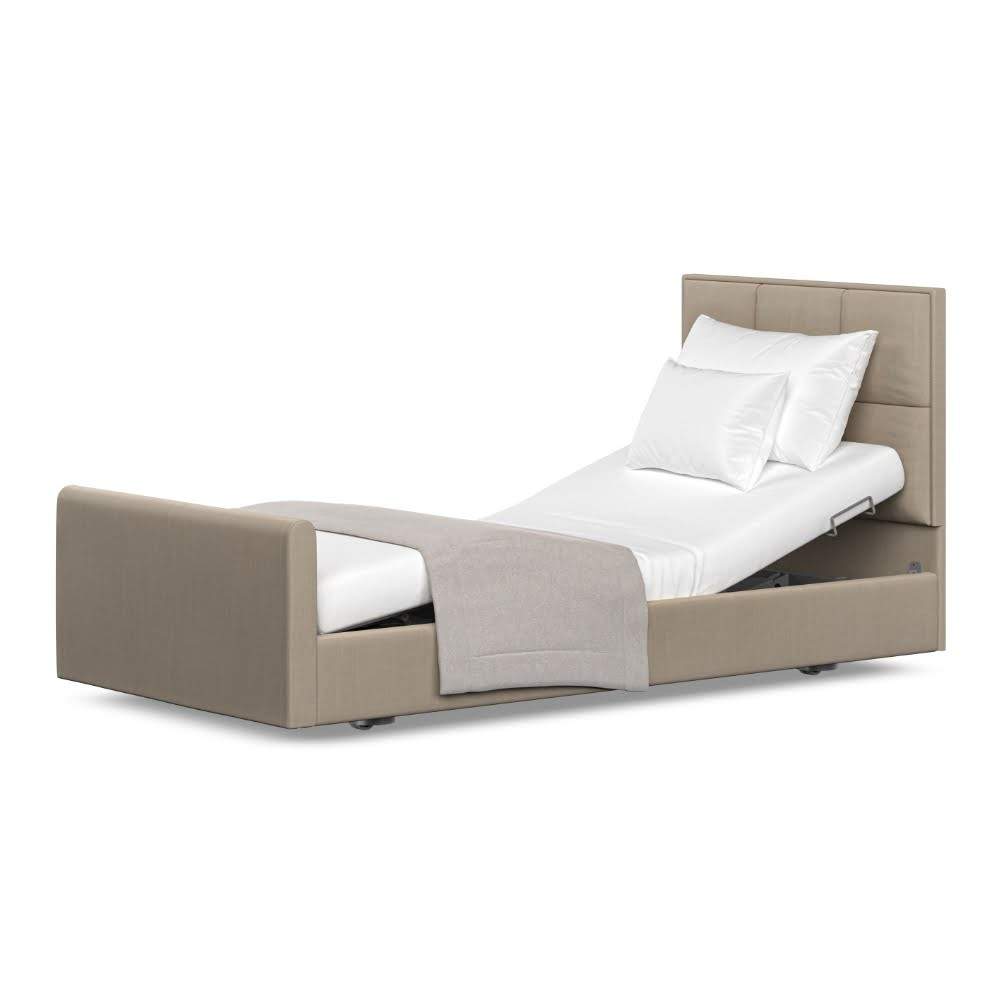 Signature Single Adjustable Upholstered Bed lowered 