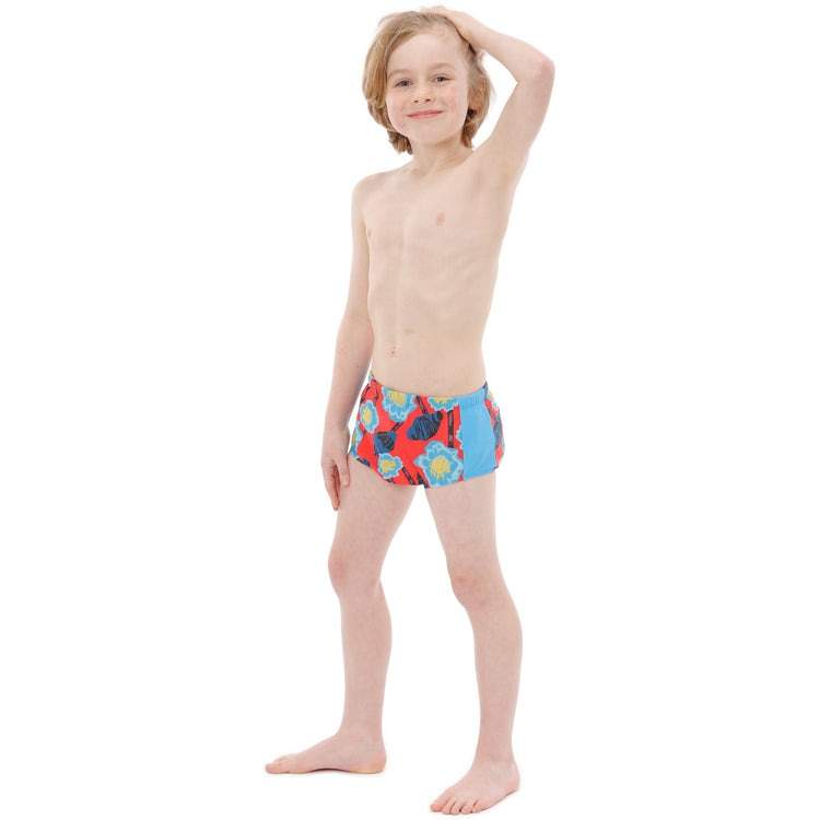 Boys' Incontinence Swim Shorts with Built-In Waterproof Kes-Vir™ Boys’ Incontinence Swim Trunks with Built-In Waterproof Brief – Floral BlueBrief (Kes-Vir) 3