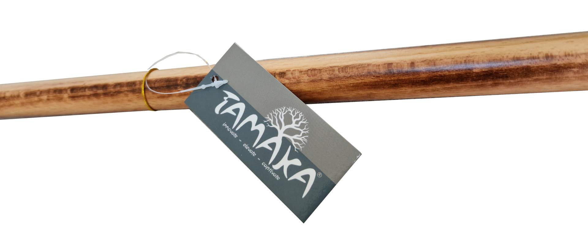 TAMAKA® Gents Handcrafted Scorched Handle Wooden Derby Cane With Collar Walking Stick - 94cm (37") 2